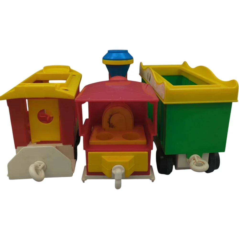Vintage Fisher Price 1971 Circus Train 991‎ Little People 3 Pieces